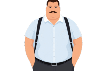 overweight, fat, obesity, diet, belly, health, weight, lifestyle, cartoon, man, chubby, obese, enthusiasm, personality, person, stomach, cutout, ai generated